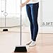 TreeLen Broom and Dustpan Set,Upright Stand Up Long Handled Dustpan Broom for Home Kitchen Office Lobby Floor Use