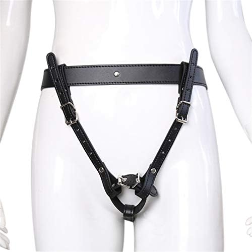 Realistic Masturber Leather Orgasm Female Chastity Belt Magic Wand Holder Panties Knickers Restraint,Sexy Lingerie for Woman Lesbian,Vibrating Massager V-ibrater G Spot V-ibraters 7 Tube