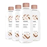 Amazon Brand - Solimo Baby Oil, with Shea Butter, 14 Fluid Ounce (Pack of 4)