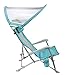 GCI OUTDOOR Sunshade Recliner Beach Chair | Collapsible Folding Canopy Shade Chair with Durable Armrests, Drink Holder & Portable Carry Bag, Perfect for Beach Trips & Picnics — Seafoam Green
