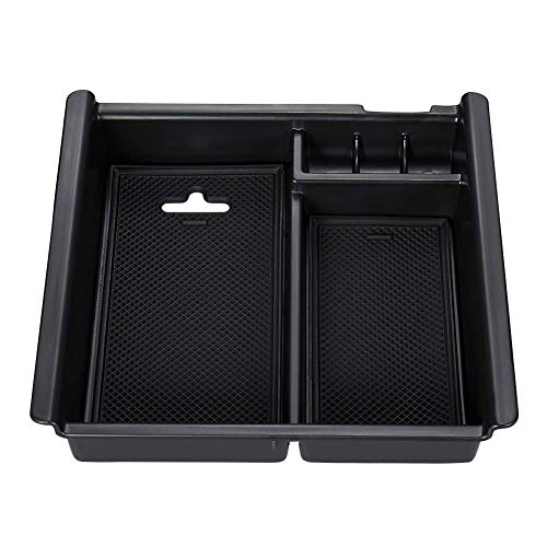 ZOIBV Center Console Organizer ABS Material Tray,Armrest Box Secondary Storage,Sundries Container for Toyota Tacoma Compatible 2016 2017 2018 2019 Accessories