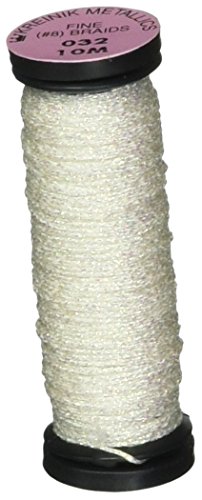 Kreinik No.8 Fine Metallic Braid, 10m, Pearl