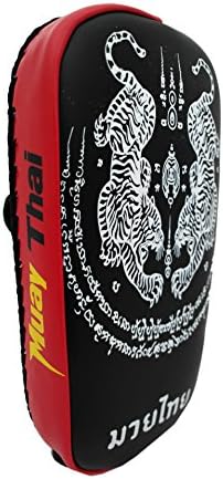 Left Hand Muay Thai Kick Pad Boxing Strike Curved Arm Punch Bag MMA Kickboxing Focus Shield Foot Target Muaythai Training Gear Mitt Drum Pads Fighting Equipment Mixed Martial Arts Training Gear
