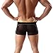 2-Pack Men Boxer Briefs Shorts Bulge Pouch Soft Underpants See-through Underwear 828 ( X-Large, white/black)