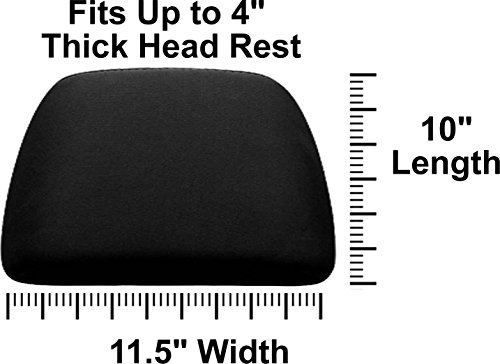 U.A.A. INC. Black Soft Polyester Universal Fit Head Rest Cover 1 Piece