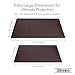 ZBRANDS // Brown Leather Smooth Desk Mat Pad Blotter Protector, Extended Non-Slip Rectangular, Laptop Keyboard Mouse Pad (24