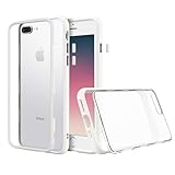 RhinoShield MOD for iPhone 7 Plus/iPhone 8 Plus - Modular Case with Rim, Button, Frame, Clear Back Plate - White