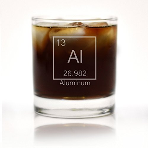 Aluminum Periodic Table of Elements Engraved Cocktail Glass
