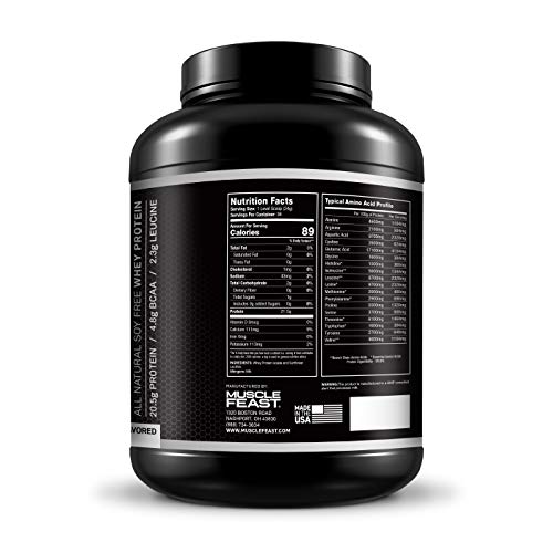 Pure Whey Protein Isolate Powder by Muscle Feast | All Natural and Kosher Certified (5lb, Unflavored) - Thumbnail 2