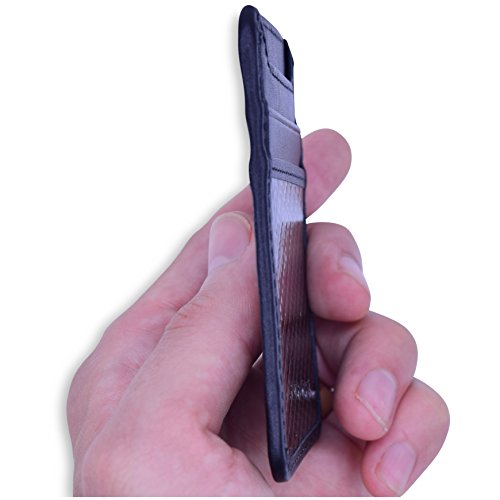 image for BASTION Pure Carbon Fiber and Leather 6 Slot Card Holder Wallet for Me