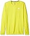 adidas Big Boys' Essential Clima Long Sleeve Tee, Shock Slime Logo, X-Large/18