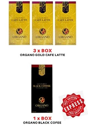 Amazon Com Organo Gold Combo Pack 3 Box Cafe Latte And 1 Box Black Coffee 100 Cetified Organic Gourmet Coffee Grocery Gourmet Food