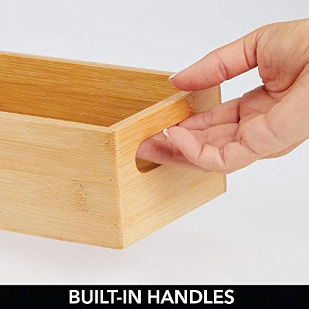 MDesign Slim Bamboo Kitchen Cabinet & Fridge Drawer ...