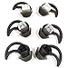 Replacement Silicone Earbuds Ear Buds Tips Eargel Isolation Double Flange for Bose QuietControl 30 QC20 QC20i QC30 Soundsport SIE2 SIE2i IE2 IE3 Wireless Headphones Earphones 3 Pairs S M L (Black)