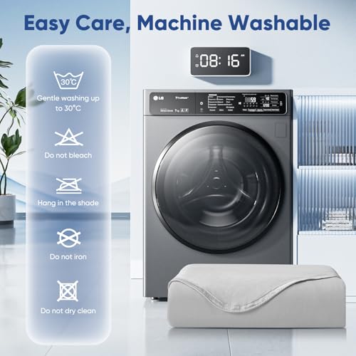 Elegear 200x220cm Bamboo Cooling Blanket for Night Sweats, Q-Max 0.4 Summer Cool Fiber Throw for Bed Sofa Chair Travel Adult Kid Hot Sleeper, Breathable, Comfort, Lightweight, Double/King Size, Gray