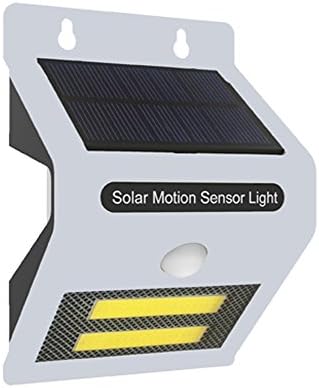 Solar Motion Sensor Light Outdoor Waterproof Bright 5W COB LED Easy Installation Solar Wall Light for Garden, Patio, Yard with 0.3W Back LED Night Light