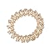 Haierly 20Pcs Spiral Hair Ties Cayder No Crease Elastic Ponytail Holders Hair Ring Phone Cord Traceless rubber bands for hair(Metal color 5 colors 20pcs)