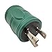Parkworld 884968 Generator Adapter, 30A Generator 3-Prong to 30A 4-Prong, L5-30P Male to L14-30R for Home Back Power Transfer Switch or House Panel (Compact Adapter)