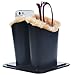 Gracallet® High Quality Black Pu Leather Eyeglasses Holder Stand with Light Brown Color Plush Lined