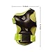 MAXZOLA Kids Protective Pads Knee Pads Elbow Pads Wrist Guards 3 In 1 Protective Gear Set (Green)