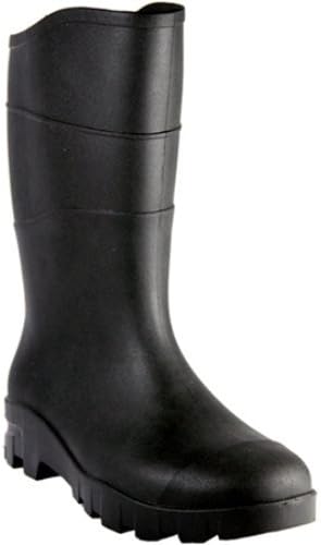 Heartland Footwear 44231-10 Steel Toe Unisex Value Boot, Size-10, Black
