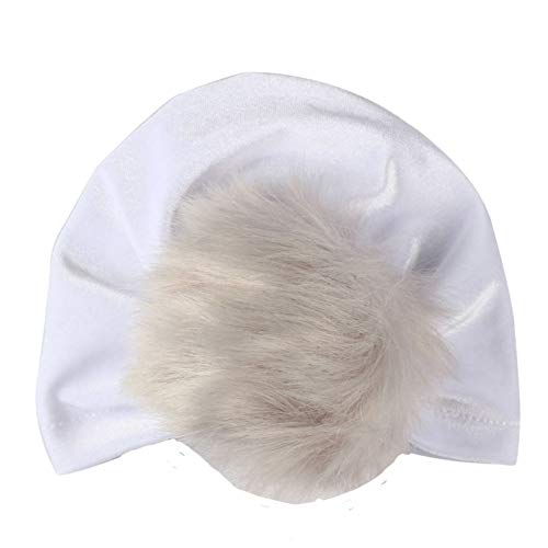 Udolove Baby Headband Set- Girl Soft Turban Knot Rabbit Headwrap Hospital Hat (11pcs Velvet Hairball Set) - Thumbnail 3