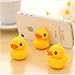 Geekercity 3Pcs Cute Cartoon Mini Yellow Duck Universal Stand Rubber Silicone Sucking Sucker Desktop Holder for Smartphones Mobile Cell Phones