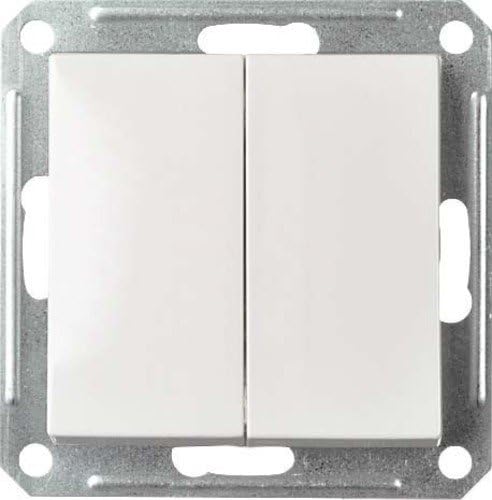 Elso Double-Throw Switch 16A Plug-In Terminals Joy Pure 361664, White