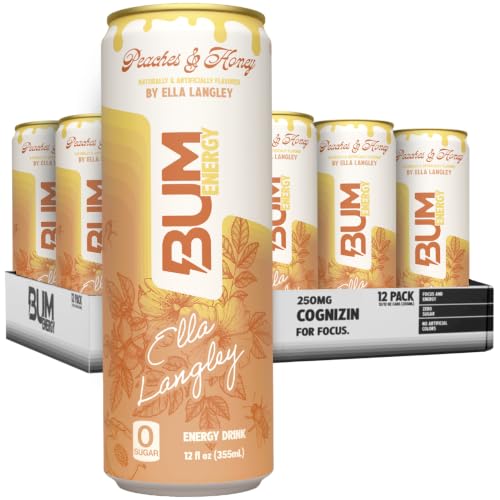 BUM Sugar Free Energy Drink Peaches Honey