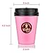 Lavince Kawaii Jumbo Squishies Coffee Cup Super Slow Rising Squishy Stress Relief Toys Mini Squishy Donuts Scented Silly Squishies Keychain for Kids and Adults(Pink)