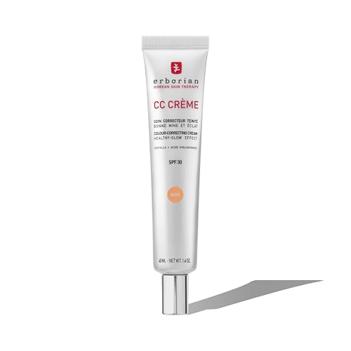 Erborian - CC Cream with Centella Asiatica - High Definition Radiance Face Cream and Makeup - SPF 25 Sun Protection - Korean Skincare - Golden 45 ml