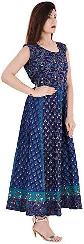 Trapti Women's Cotton Long Dress | Printed Stitched Kurti Long Maxi For Women