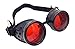 Minidot Steampunk Antique Safety Goggles (Black Red)