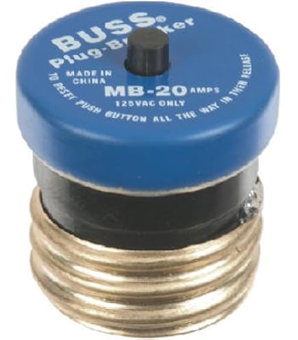 Bussmann BP/TL-20 20 Amp Time Delay, Loaded Link Edison Base Plug Fuse