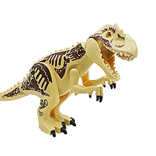 Fiaya New Big Size Kids Dinosaur Model DIY Assembled Building Blocks Action Figures Playset Educational Toy Xmas Gifts (05Yellow)