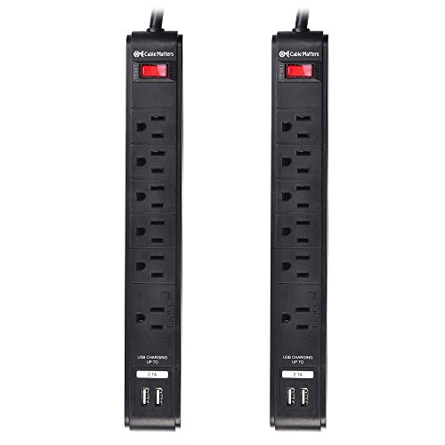 Cable-Matters-2-Pack-6-Outlet-Surge-Protector-Power-Strip-with-8-Foot-Cord-and-Dual-USB-Charging-Ports