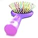 Detangling Brush with a Mirror - Soft Bristle- Straightening Detangler- for All Hair Types (Purple)