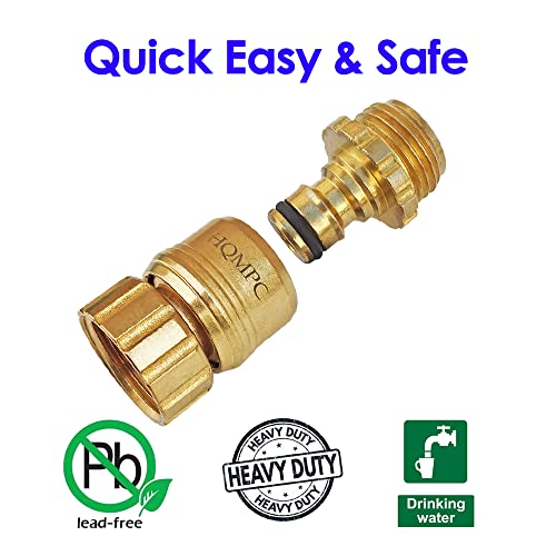 HQMPC Lead Free Garden Hose Quick Connect Brass Hose Quick Connect Hose Quick Connect Fittings
