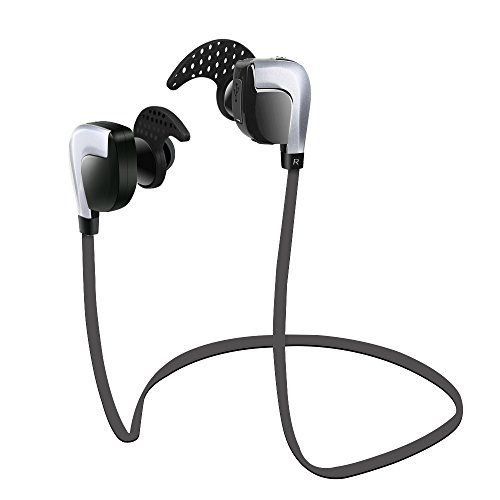 GLCON Bluetooth Headphones, with Mic and True Stereo BASS, Up to 8 Hours Wireless Earbuds Microphone for Sport Exercises Running Jogging Workout GYM iPhone X 8 7 6 Plus Samsung S8 S7 Note Cell Phones