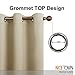 NICETOWN Farmhouse Style Tiers Curtains for Kitchen Window, Room Darkening Thermal Insulated Window Treatment Drapes for Loft/Basement (Biscotti Beige, 2 Panels, 52W by 24L with 1.2 inches Header)