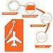 2PCS Y.A. LOTUS Silicone Luggage Tags with Name ID Card and Stainless Steel Loop, Premium Flexible Travel ID Bag Tag helps Quickly Spot Luggage Suitcase, for women, men - Orange