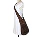 Hippie Elephant Sling Crossbody Bag Shoulder Bag Purse Thai Top Zip Handmade, Dark Brown