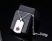 Free Engraving-Women's and Men's Stainless Steel Dog Tag Medical Alert ID Pendant Necklace with 20 