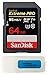 SanDisk 64GB Extreme Pro Memory Card works with Olympus TG-5 Waterproof, E-M10 Mark II, E-M1, STYLUS Tough TG-4, TG-870 Digital DSLR Camera SDXC 4K V30 UHS-I with Everything But Stromboli Combo Reader