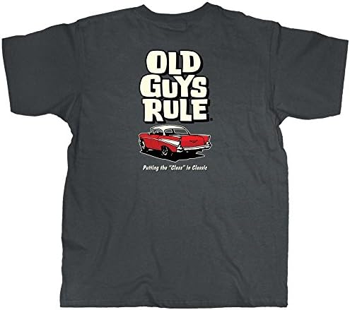 Old Guys Rule Men's Class In Classic Tee, Charcoal, XXX-Large