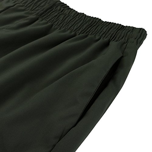 CieKen Men's Fitted Shorts Bodybuilding Workout Gym Running Tight Lifting Shorts (Army Green, Large) - Thumbnail 3