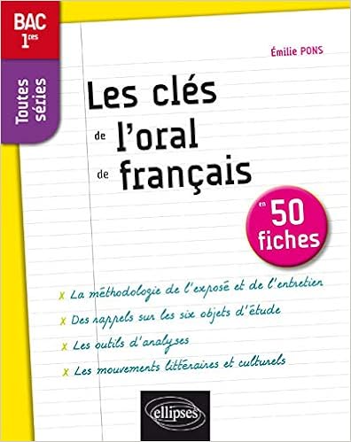 Amazon Com Les Cles De L Oral De Francais En 50 Fiches Premieres Toutes Series 9782340009554 Pons Emilie Books