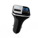 Car Charger, ARCHEER 4.8A Dual USB Car Charger Adapter with LCD Screen Display for iPhone 7 6S Plus 5SE 5S 5, Samsung Galaxy S8 S7 S6 Edge, Tab S, LG G5 G4, HTC, Nexus 5X iPad, Black