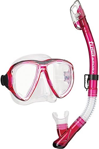 TUSA Sport Adult Powerview Mask and Dry Snorkel Combo