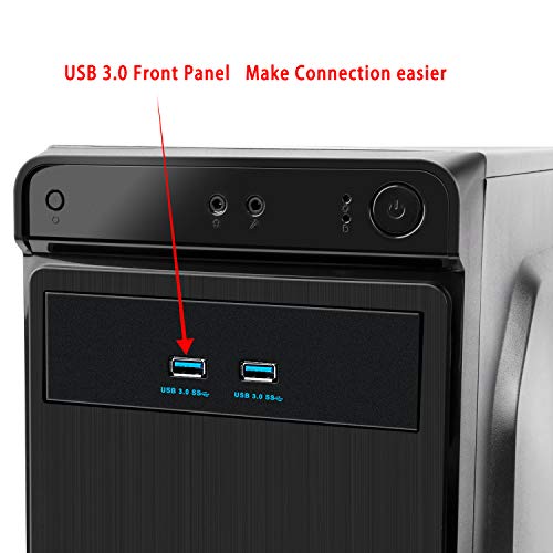 QNINE 7 Ports PCIe USB 3.0 Card, 5 USB 3.0 Ports and 2 Rear USB 3.0 PCIe Expansion Card Include 3.5'' USB 3.0 Front Panel Expansion Bay and 2 Power Cables - Thumbnail 2